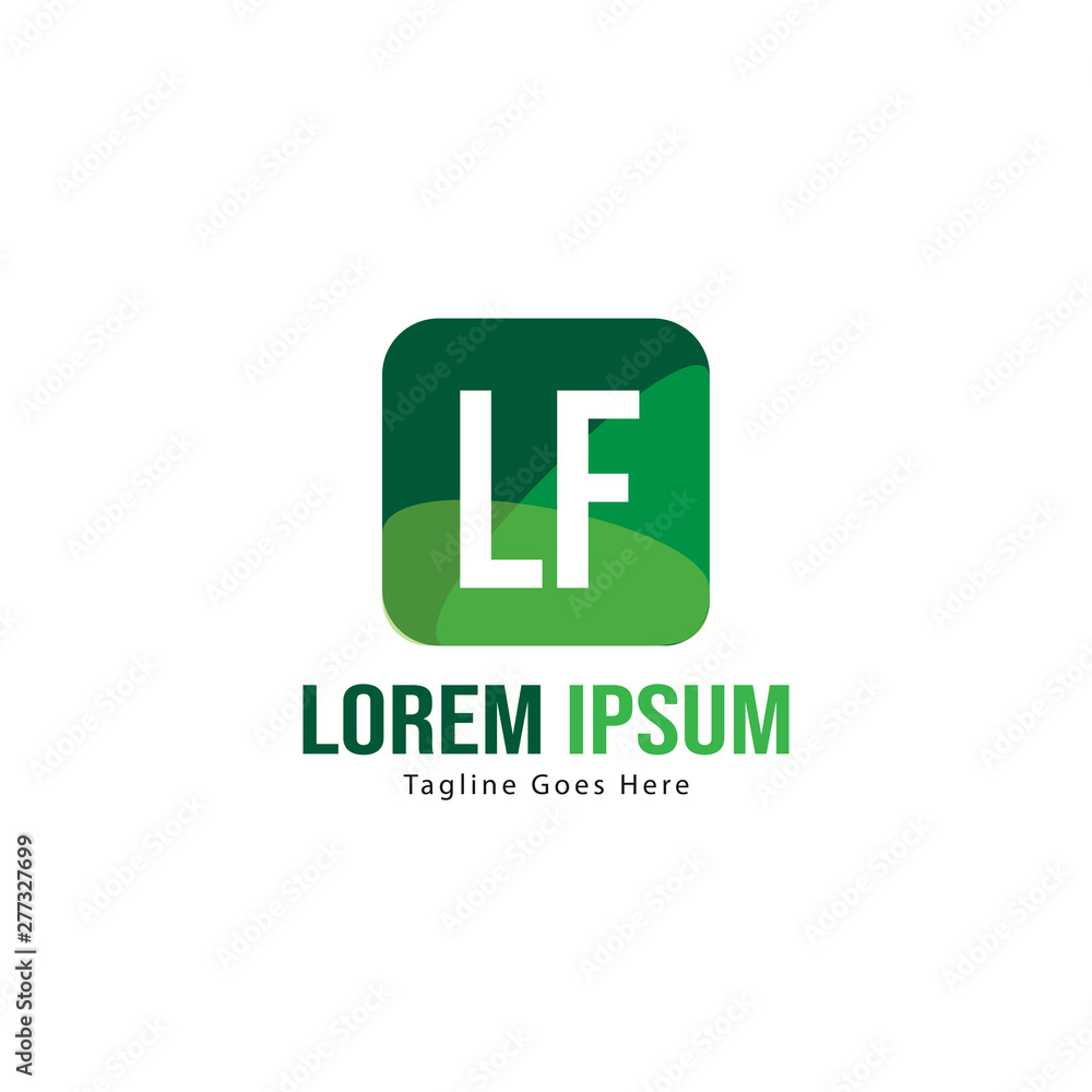 Initial LF logo template with modern frame. Minimalist LF letter logo vector illustration Initial LF logo template with modern frame. Minimalist LF letter logo vector illustration