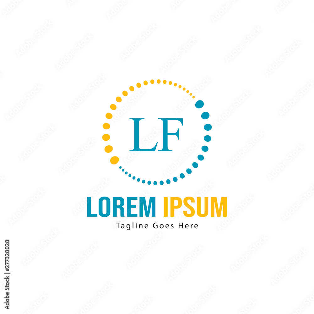 Initial LF logo template with modern frame. Minimalist LF letter logo vector illustration Initial LF logo template with modern frame. Minimalist LF letter logo vector illustration