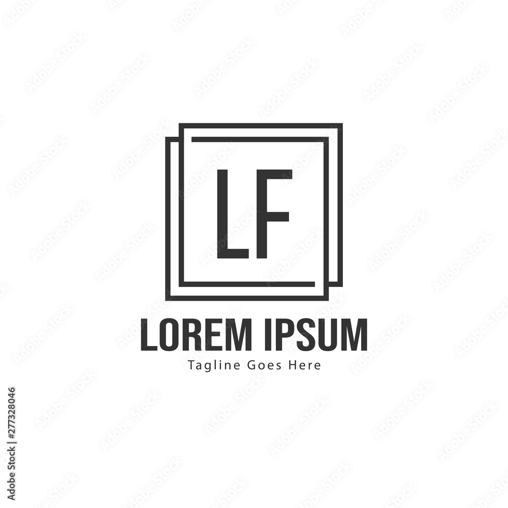 Initial LF logo template with modern frame. Minimalist LF letter logo vector illustration Initial LF logo template with modern frame. Minimalist LF letter logo vector illustration
