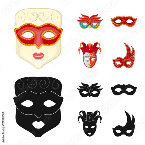 Isolated object of luxury and celebration sign. Set of luxury and hide vector icon for stock.
