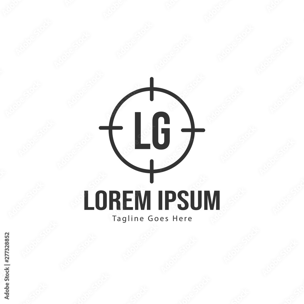 Initial LG logo template with modern frame. Minimalist LG letter logo vector illustration Initial LG logo template with modern frame. Minimalist LG letter logo vector illustration