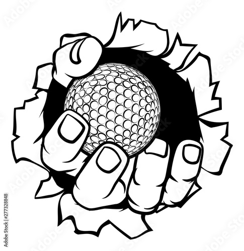 A strong hand holding a gol...