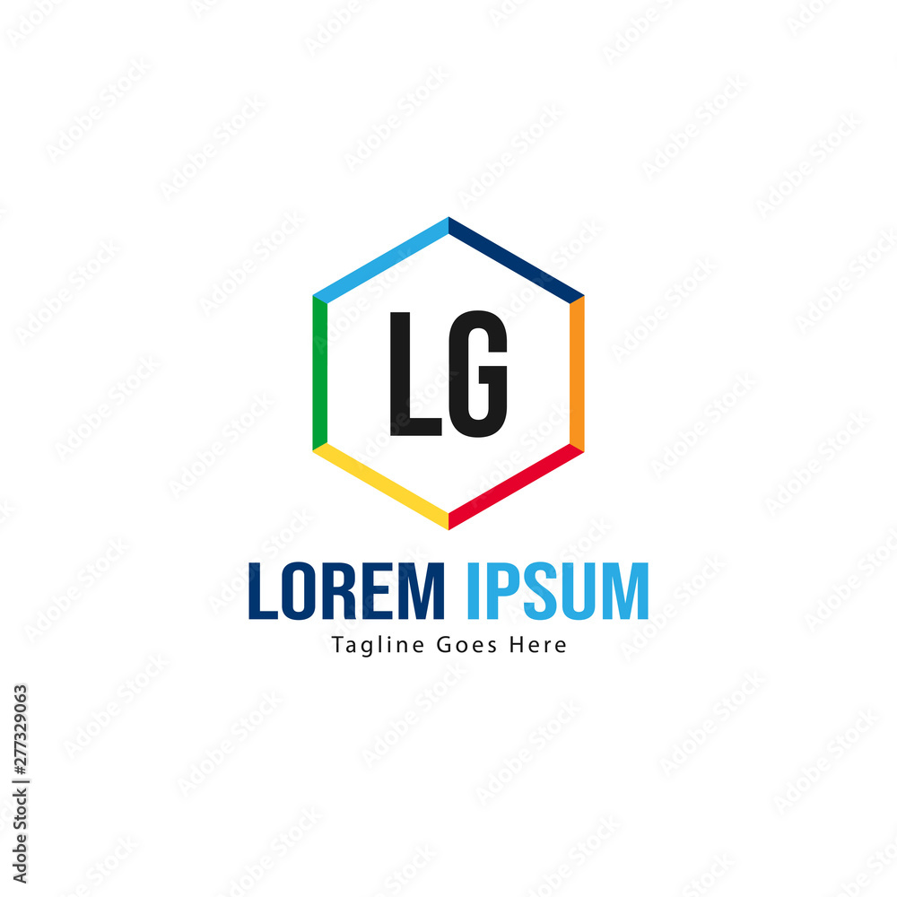 Initial LG logo template with modern frame. Minimalist LG letter logo vector illustration Initial LG logo template with modern frame. Minimalist LG letter logo vector illustration