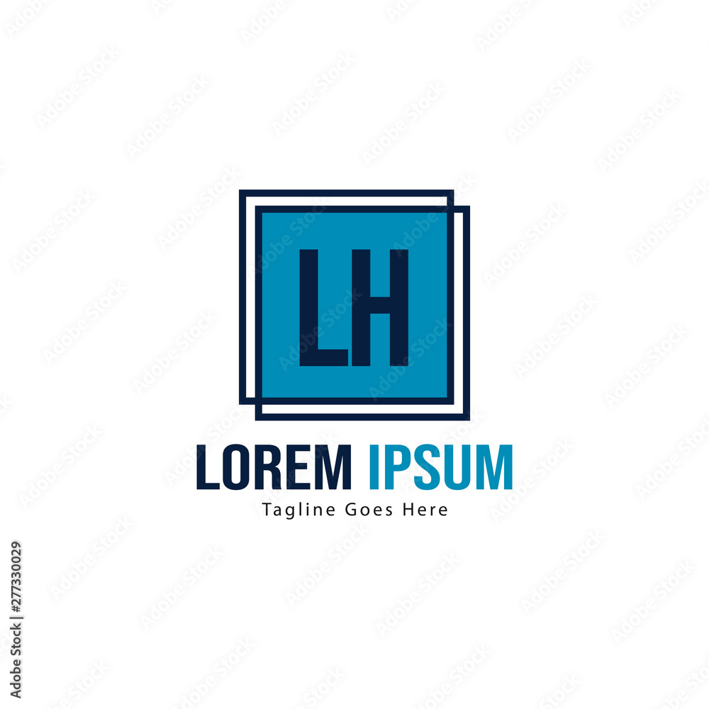 Initial LH logo template with modern frame. Minimalist LH letter logo vector illustration Initial LH logo template with modern frame. Minimalist LH letter logo vector illustration