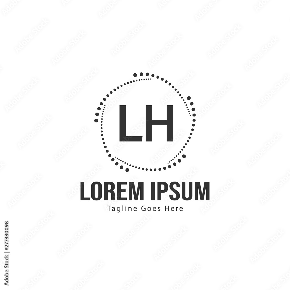 Initial LH logo template with modern frame. Minimalist LH letter logo vector illustration Initial LH logo template with modern frame. Minimalist LH letter logo vector illustration