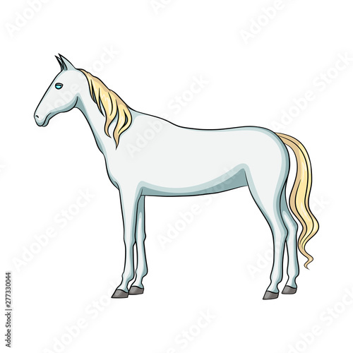 Vector design of steed and white logo. Collection of steed and hoofed vector icon for stock.