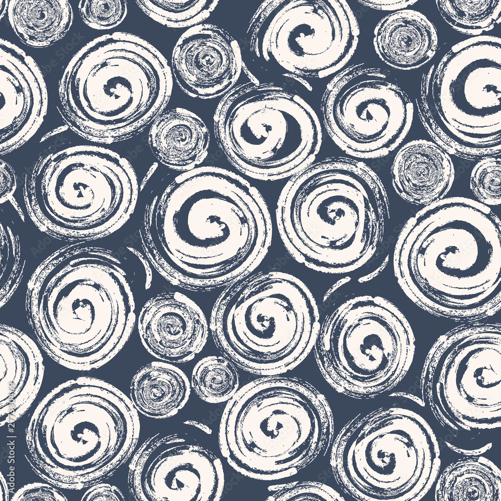 Seamless abstract pattern. Decorative seamless pattern with hand drawn shapes. Hand painted grunge doodles in soft colours. Endless ornament with spiral shapes, convoluted figures, snail shell shapes Seamless abstract pattern. Decorative seamless pattern with hand drawn shapes. Hand painted grunge doodles in soft colours. Endless ornament with spiral shapes, convoluted figures, snail shell shapes