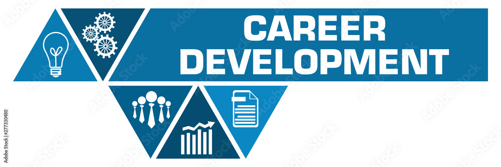 Career Development Blue Triangle Polygon Horizontal Career Development Blue Triangle Polygon Horizontal