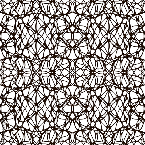 Abstract pattern with tangled lines like lace. Linear web-like background.
