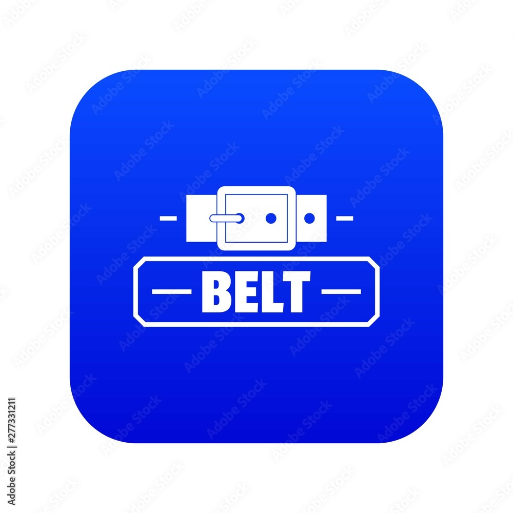 Belt fashion icon blue vector isolated on white background Belt fashion icon blue vector isolated on white background