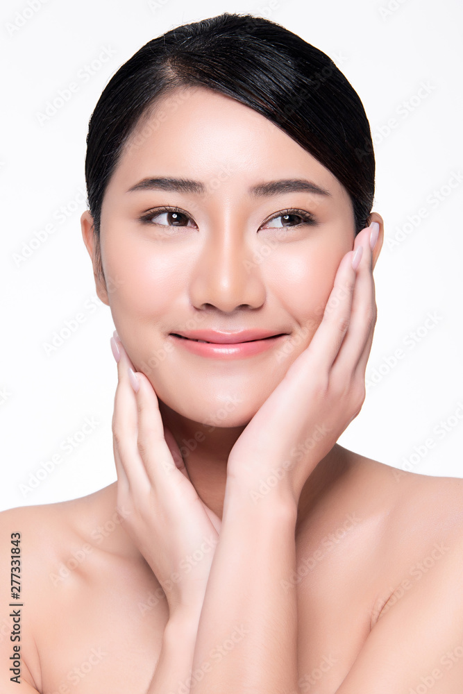 Beautiful Young Asian Woman with Clean Fresh Skin, Beautiful Young Asian Woman with Clean Fresh Skin,