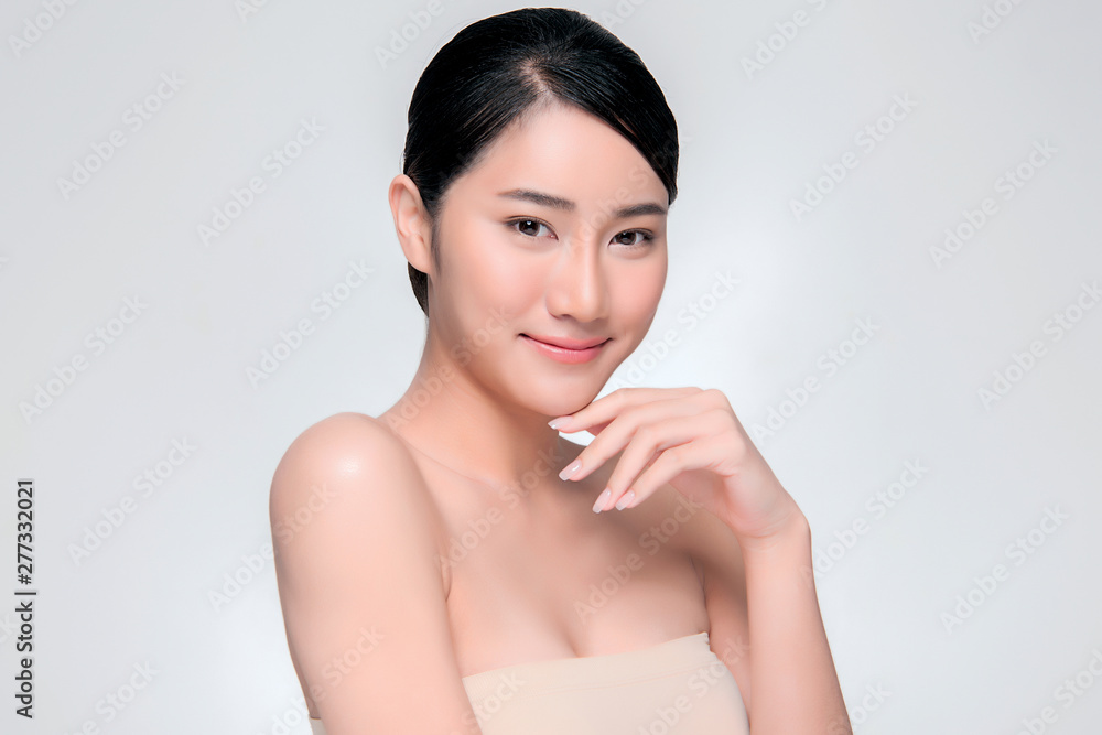 Beautiful Young Asian Woman with Clean Fresh Skin, Beautiful Young Asian Woman with Clean Fresh Skin,