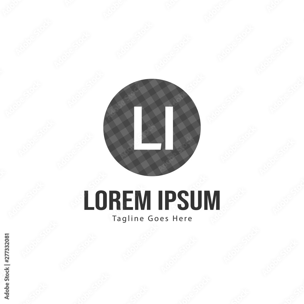 Initial LI logo template with modern frame. Minimalist LI letter logo vector illustration Initial LI logo template with modern frame. Minimalist LI letter logo vector illustration