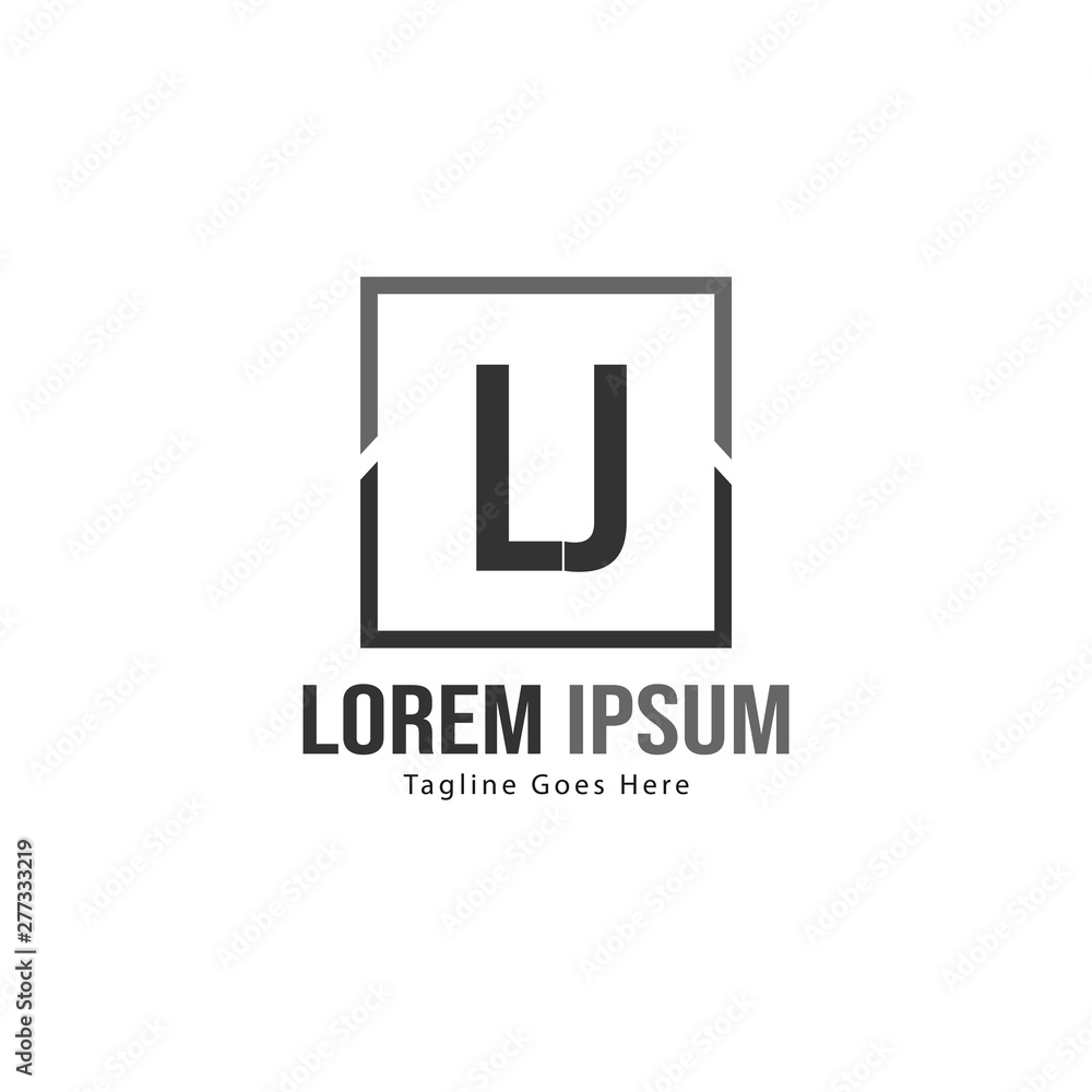 Initial LJ logo template with modern frame. Minimalist LJ letter logo vector illustration Initial LJ logo template with modern frame. Minimalist LJ letter logo vector illustration