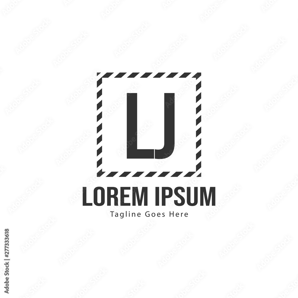 Initial LJ logo template with modern frame. Minimalist LJ letter logo vector illustration Initial LJ logo template with modern frame. Minimalist LJ letter logo vector illustration