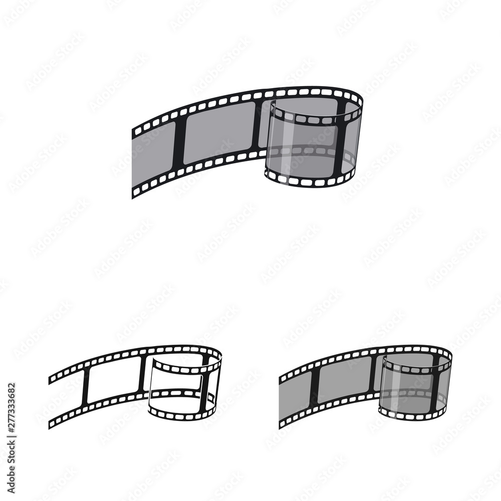 Vector illustration of television and filming logo. Collection of television and viewing stock symbol for web.