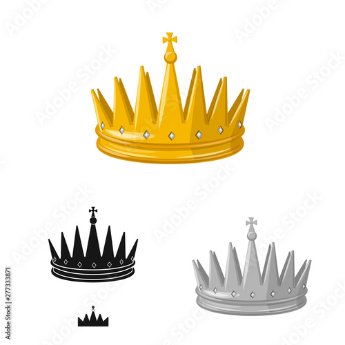 Vector design of medieval and nobility logo. Collection of medieval and monarchy stock symbol for web.