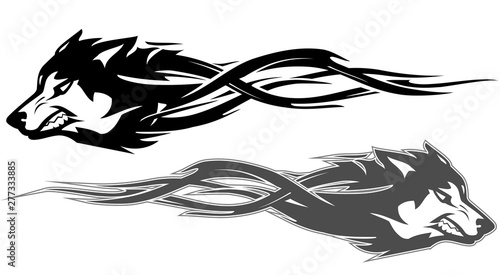 Angered Gray Wolf