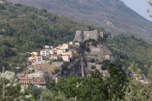 Cerro al Volturno, Italy - 8 luglio 2019: The village and the castle in Isernia province