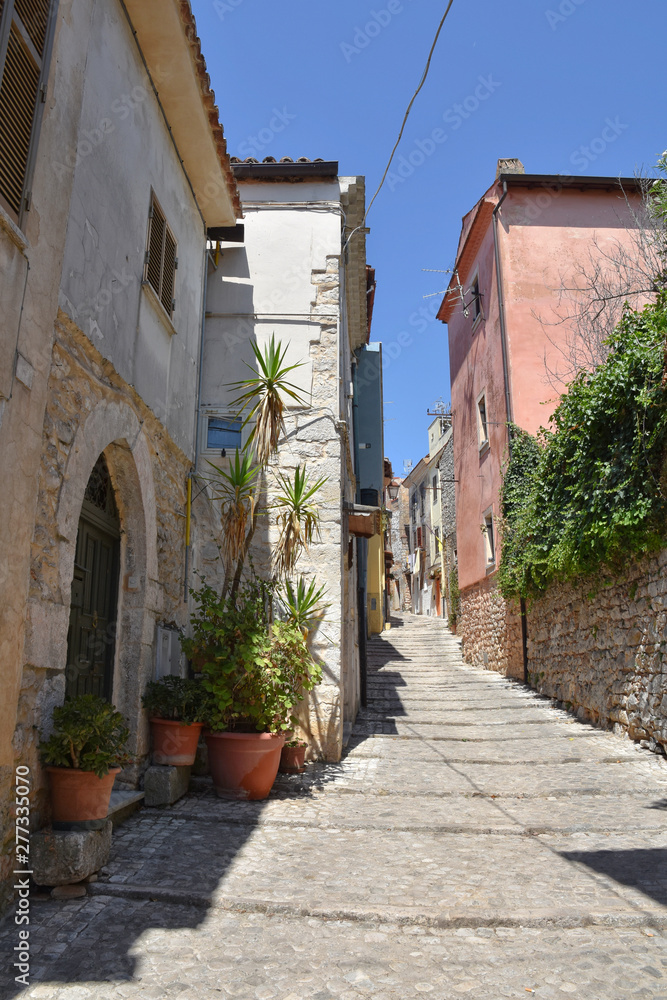 Summer vacation in the medieval village of Priverno, in Italy