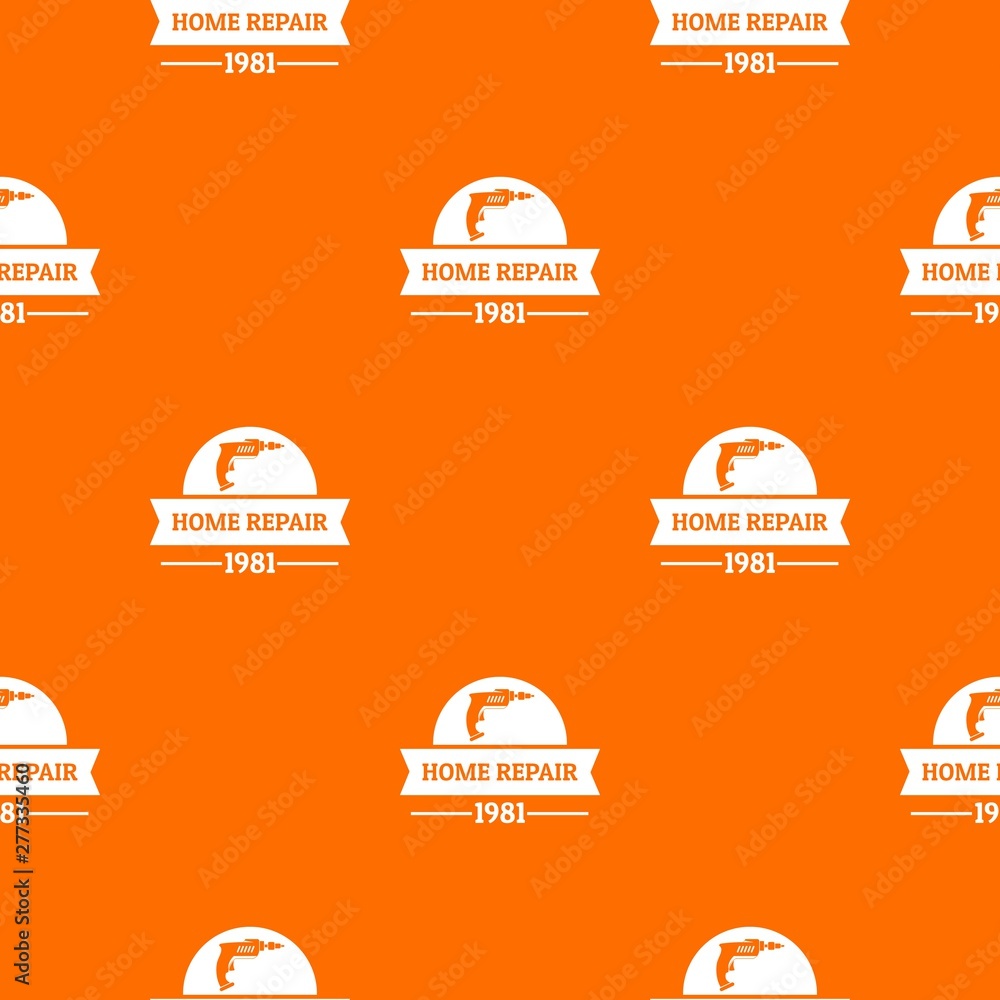 Fototapeta premium Repair car pattern vector orange for any web design best