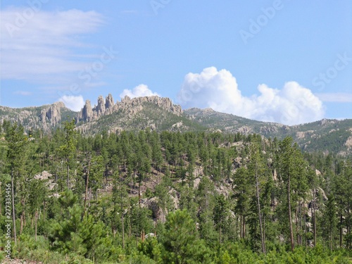 Scenic landscape seen along Needles Highway at Custer State Park, South Dakota.