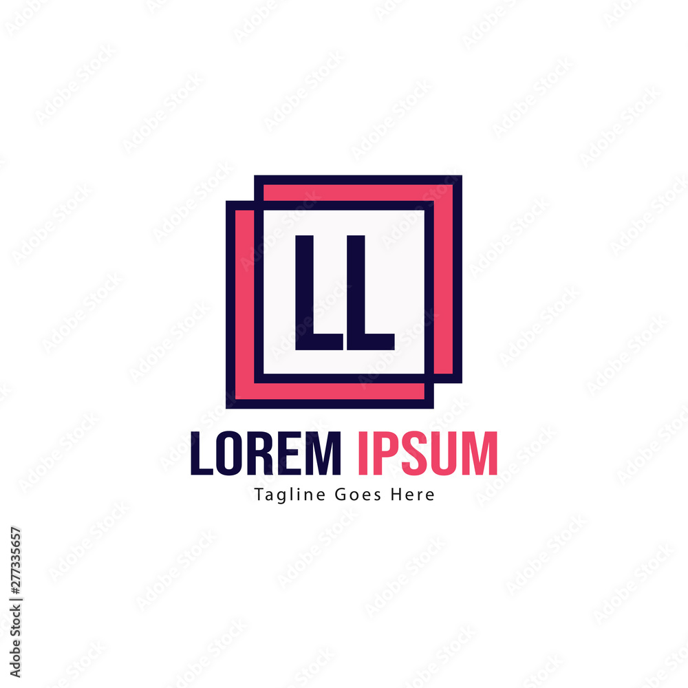 Initial LL logo template with modern frame. Minimalist LL letter logo vector illustration Initial LL logo template with modern frame. Minimalist LL letter logo vector illustration