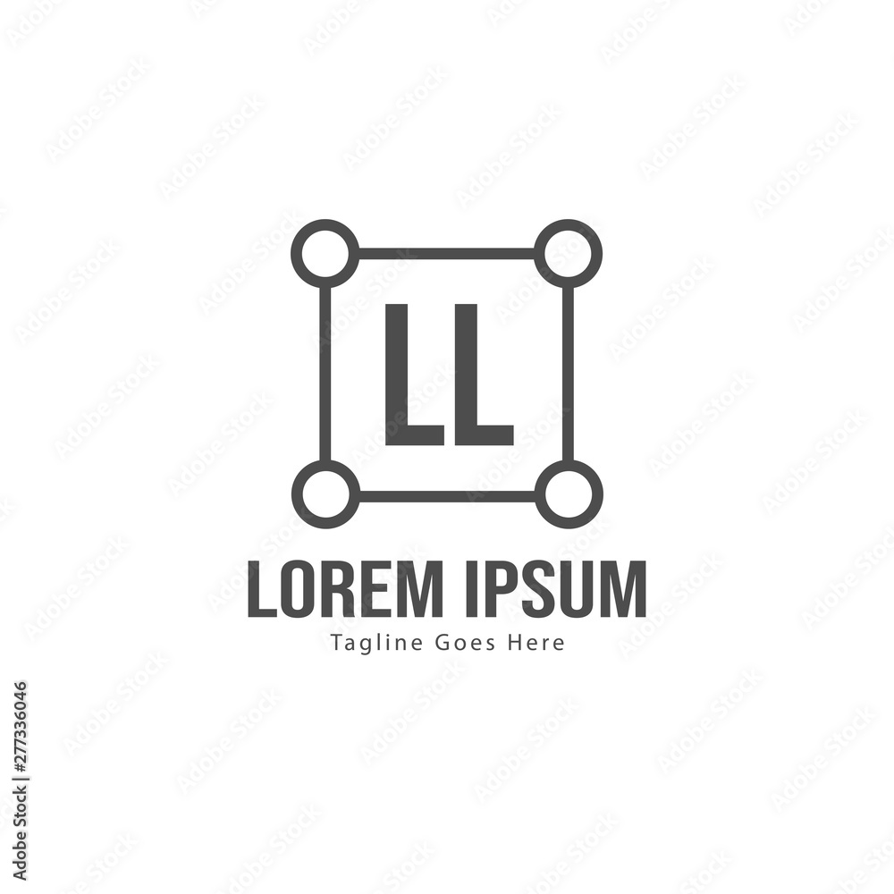 Initial LL logo template with modern frame. Minimalist LL letter logo vector illustration Initial LL logo template with modern frame. Minimalist LL letter logo vector illustration