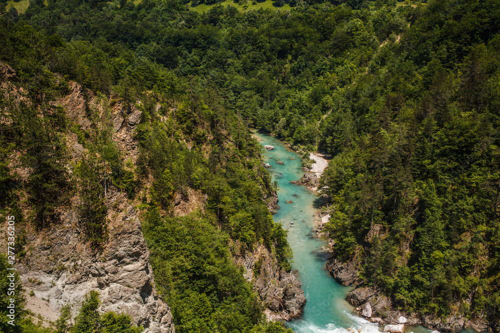Canyon of the river Tara in the mountains of Montenegro. Canyon of the river Tara in the mountains of Montenegro.