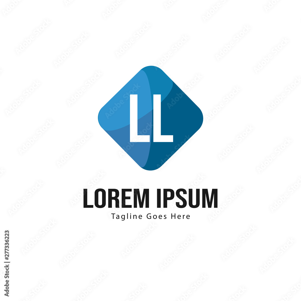 Initial LL logo template with modern frame. Minimalist LL letter logo vector illustration Initial LL logo template with modern frame. Minimalist LL letter logo vector illustration