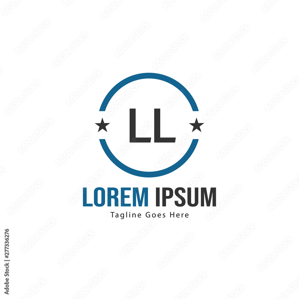 Initial LL logo template with modern frame. Minimalist LL letter logo vector illustration Initial LL logo template with modern frame. Minimalist LL letter logo vector illustration