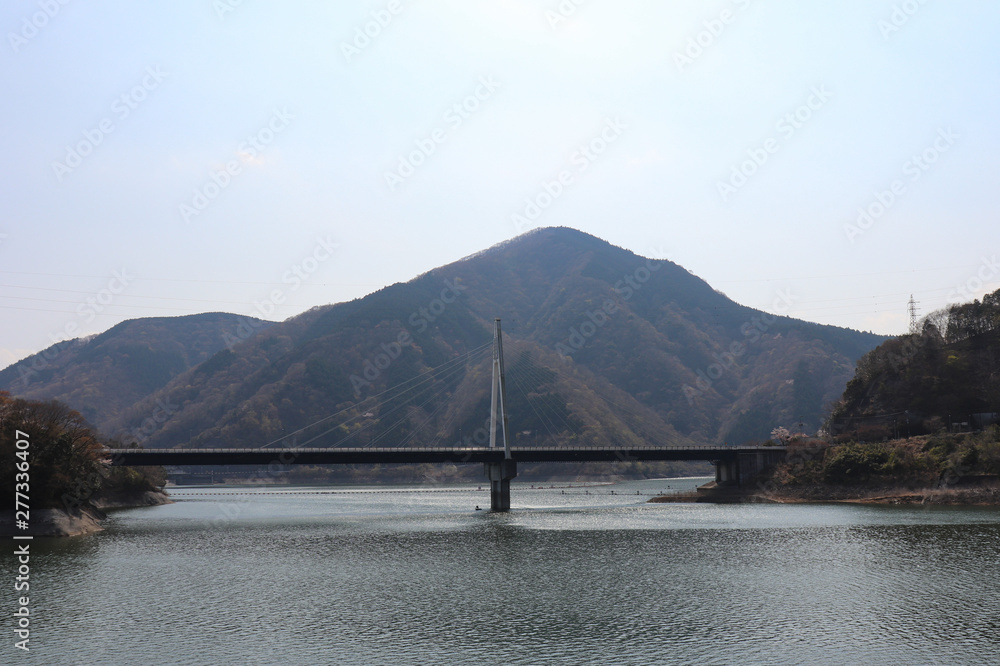 永歳橋と丹沢湖（神奈川県山北町）,eisai bridge,lake tanzawa,yamakita town,kanagawa,japan