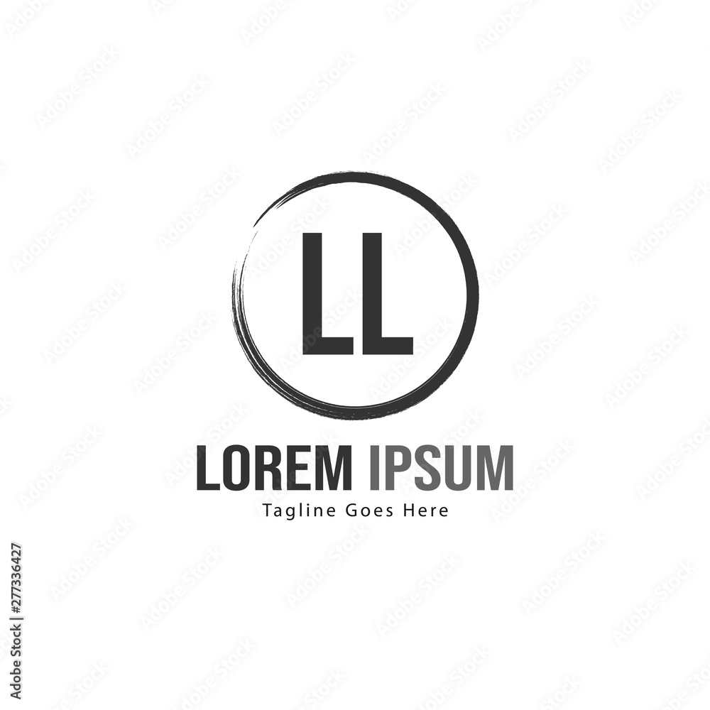Initial LL logo template with modern frame. Minimalist LL letter logo vector illustration Initial LL logo template with modern frame. Minimalist LL letter logo vector illustration