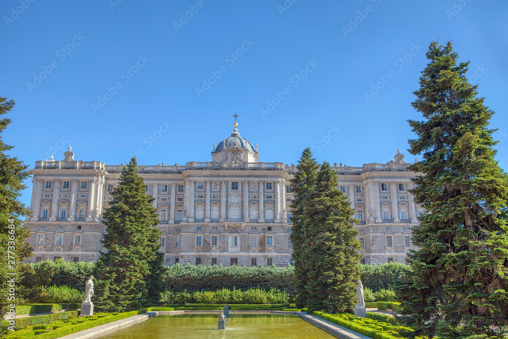 Sabatini Gardens and Royal Palace of Madrid