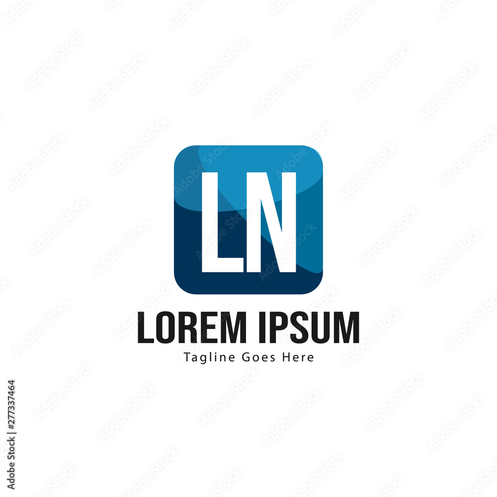Initial LN logo template with modern frame. Minimalist LN letter logo vector illustration Initial LN logo template with modern frame. Minimalist LN letter logo vector illustration