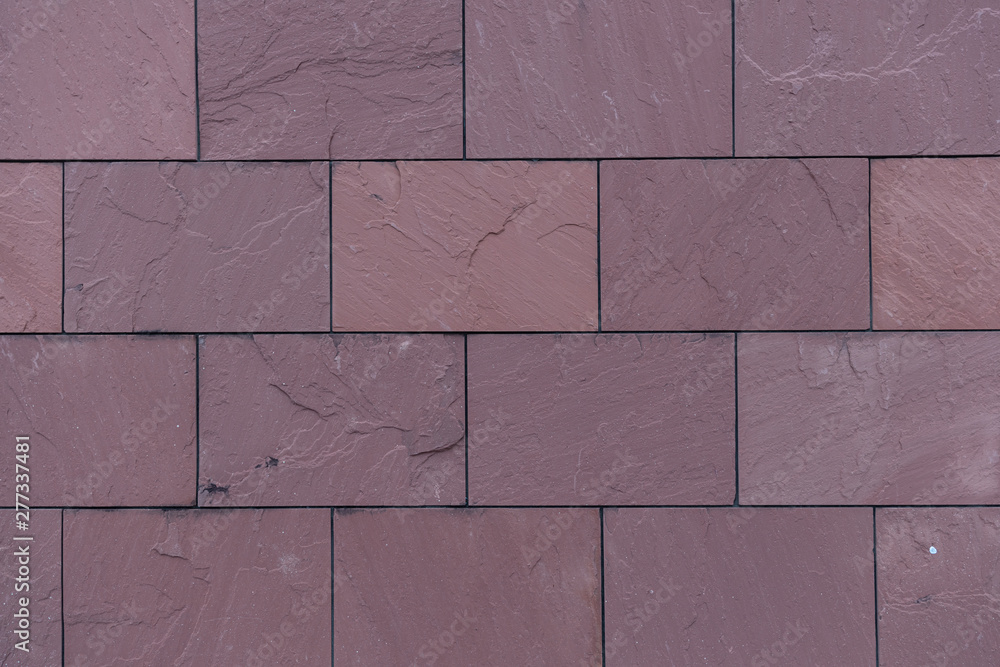 Naklejka premium top view of red brick floor textured background.