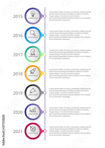 timeline Infographic template with icons options or steps . circle infographic . business infographic for process diagram, presentations, workflow layout, banner, flow chart, info graph.