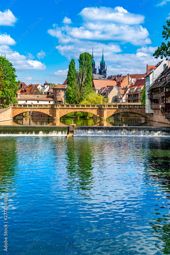 Fototapeta premium View on historic Architecture in Nuremberg, Germany