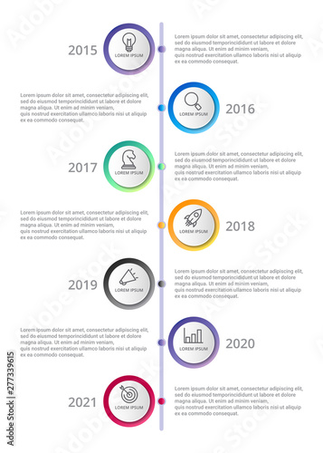 timeline Infographic template with icons options or steps . circle infographic . business infographic for process diagram, presentations, workflow layout, banner, flow chart, info graph.