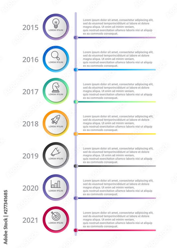 Fototapeta premium timeline Infographic template with icons options or steps . circle infographic . business infographic for process diagram, presentations, workflow layout, banner, flow chart, info graph.