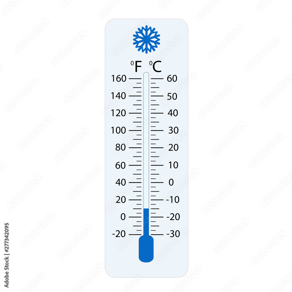 Temperature measurement from cold to hot Vector Image