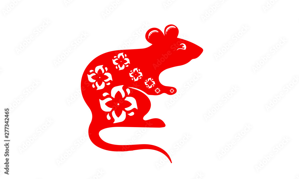 Red rat, the symbol of the new year, the Chinese New Year 2020 Red rat, the symbol of the new year, the Chinese New Year 2020