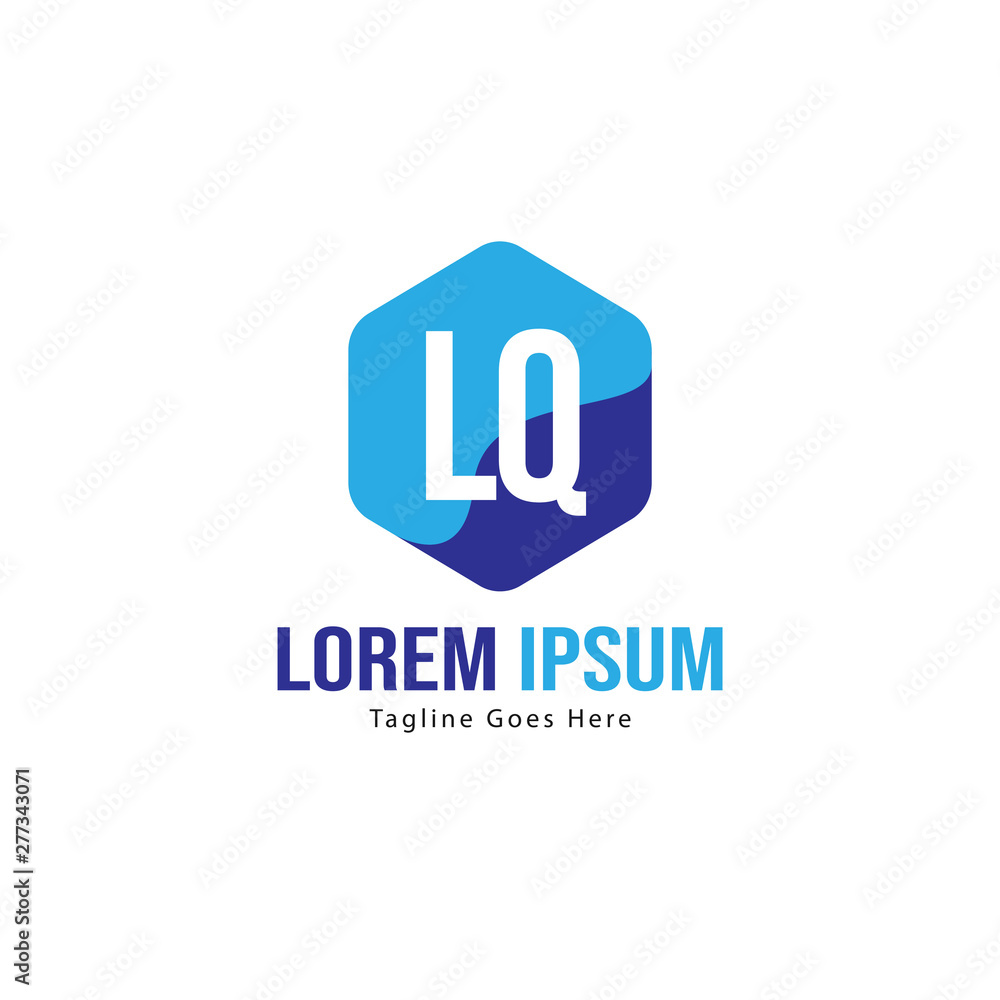 Initial LQ logo template with modern frame. Minimalist LQ letter logo vector illustration Initial LQ logo template with modern frame. Minimalist LQ letter logo vector illustration