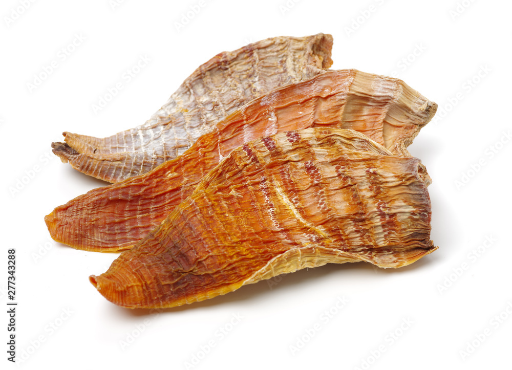 Dry young bamboo shoot on white background Dry young bamboo shoot on white background