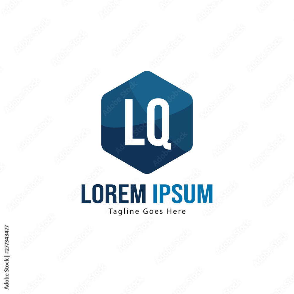 Initial LQ logo template with modern frame. Minimalist LQ letter logo vector illustration Initial LQ logo template with modern frame. Minimalist LQ letter logo vector illustration