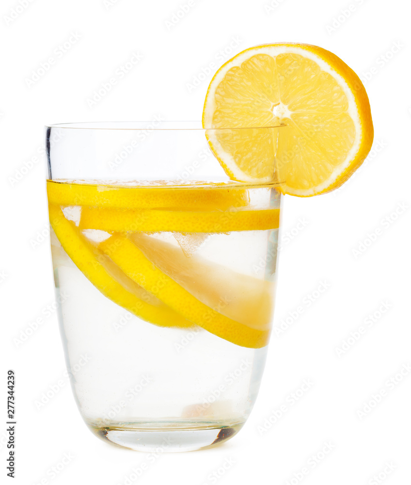 Glass of lemonade isolated on white background Glass of lemonade isolated on white background