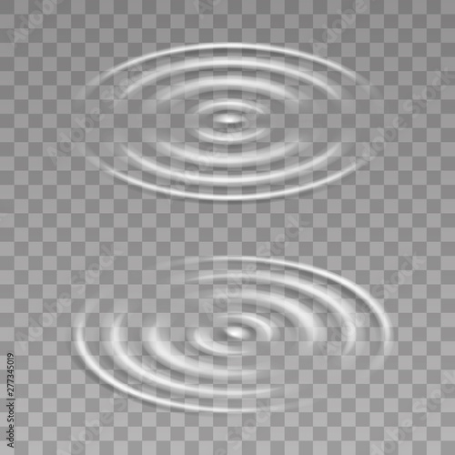 Isometric water surface splash ripple waves decoration transparent background vector illustration