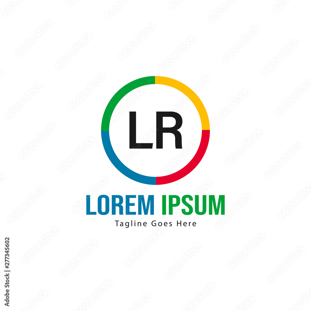 Initial LR logo template with modern frame. Minimalist LR letter logo vector illustration Initial LR logo template with modern frame. Minimalist LR letter logo vector illustration