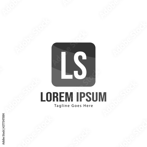 Initial LS logo template with modern frame. Minimalist LS letter logo vector illustration