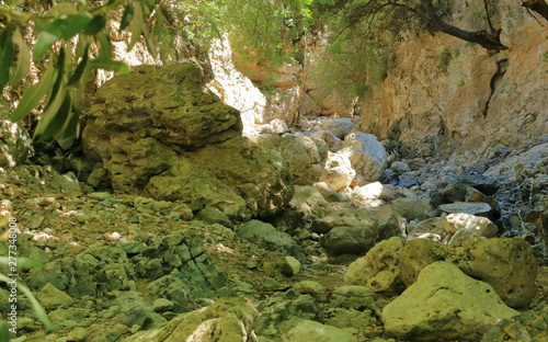 Trail in Kollita gorges (Moudriano, Poros, Moundros gorge), Crete, Greece photo